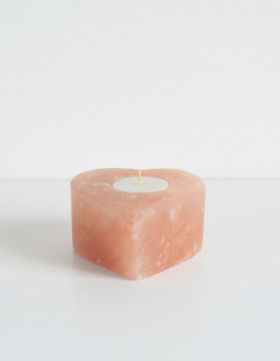 Salt Candle Holder-Med Heart