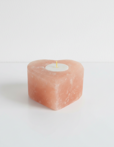 Salt Candle Holder-Med Heart