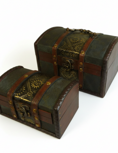 Sets of 2 Colonial Boxes – Metal Embossed