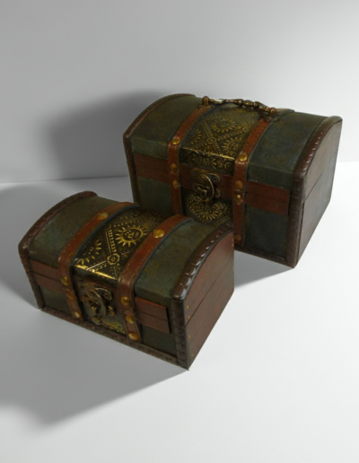 Sets of 2 Colonial Boxes – Metal Embossed