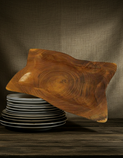 Teak Square Plates aprox 20cm