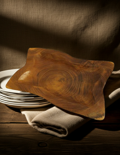 Teak Square Plates aprox 20cm