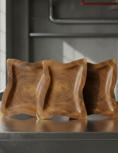 Teak Square Plates aprox 20cm