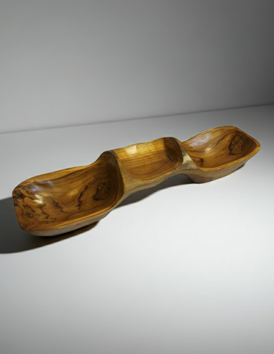 Teak Three Bowl Pyramid aprox 50cm