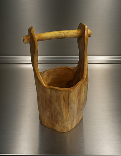 Teak Well Buckets aprox 28cm