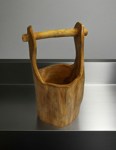 Teak Well Buckets aprox 28cm