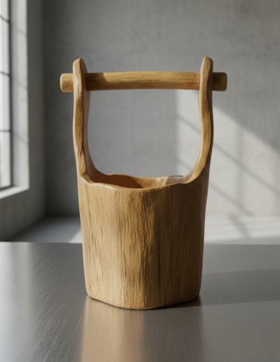 Teak Well Buckets aprox 28cm
