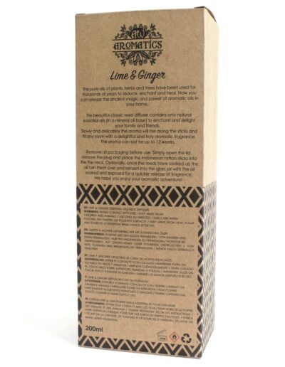 200ml Lime & Ginger Essential Oil Reed Diffuser