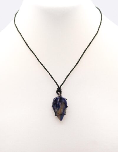 Sodalite Laced Gemstone Teardrop Pendant