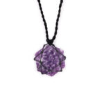 Lepidolite Laced Gemstone Hexagon Pendant