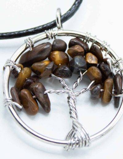 Tiger Eye Tree of Life Pendant