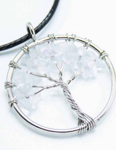 Rock Crystal Tree of Life Pendant