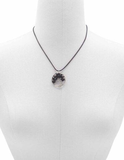 Black Agate Tree of Life Pendant
