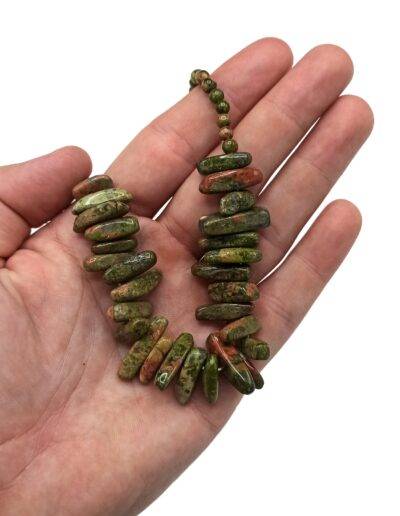 Unakite Longstone Gem Necklace