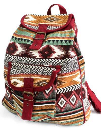 Chocolate Backpack Jacquard Bag
