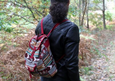 Chocolate Backpack Jacquard Bag