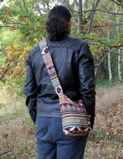 Chocolate Sling Bag Jacquard Bag