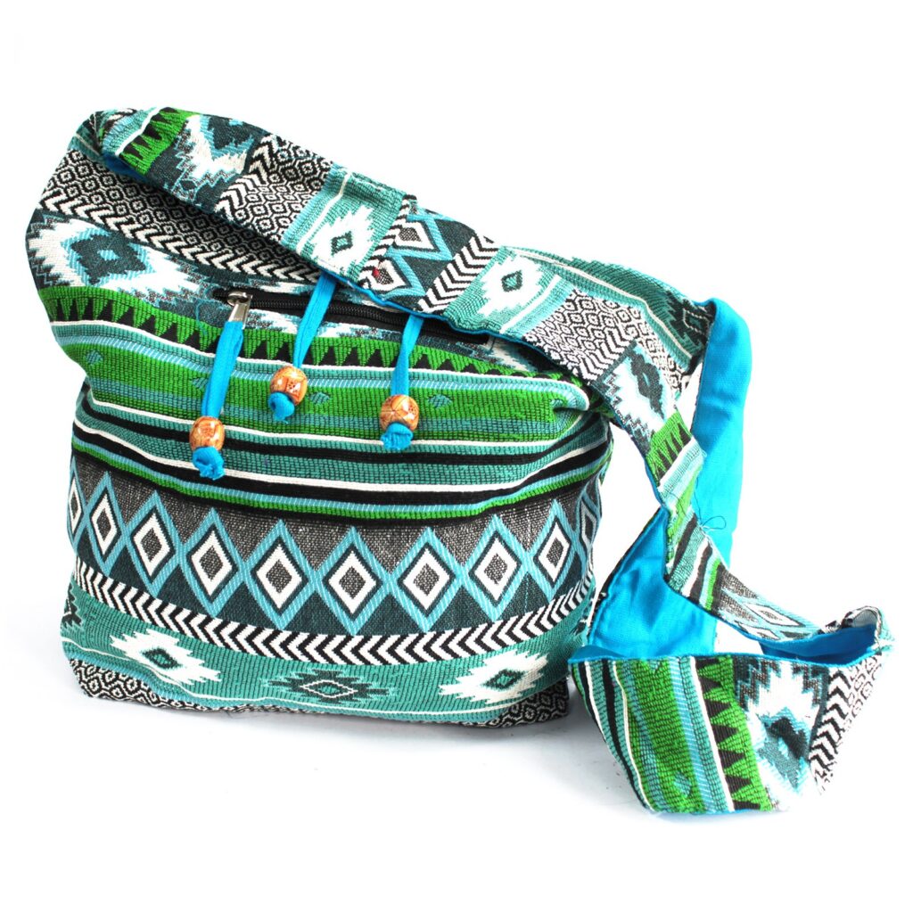 Teal Student Bag Jacquard Bag