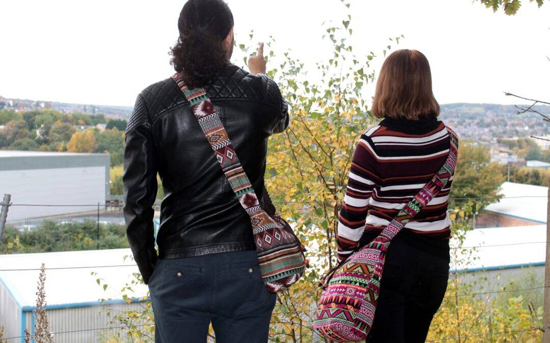Pink Student Jacquard Bag