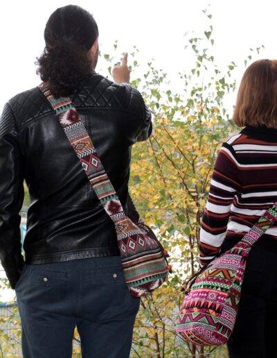 Pink Student Jacquard Bag