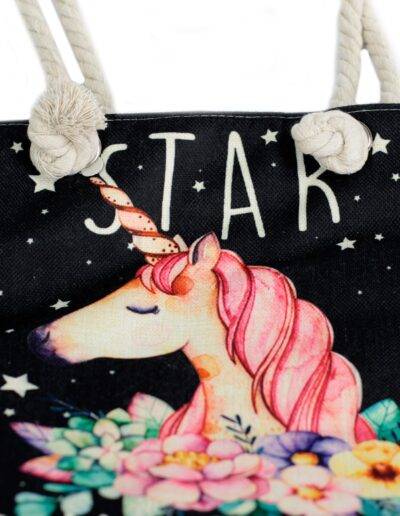 Star Keeper Unicorn Rope Handle Bag
