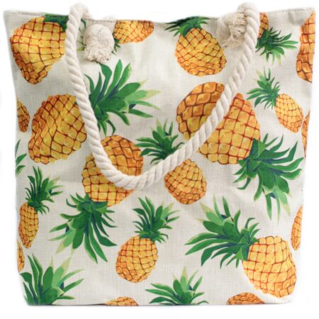 Pineapples Rope Handle Bag