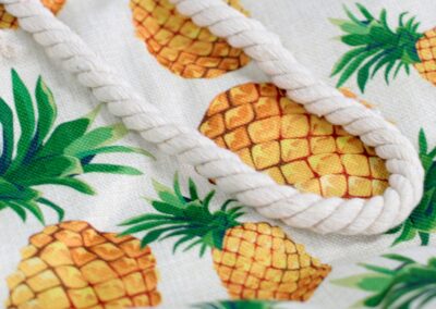 Pineapples Rope Handle Bag