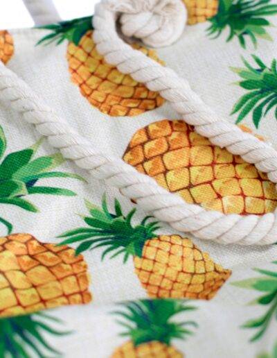 Pineapples Rope Handle Bag
