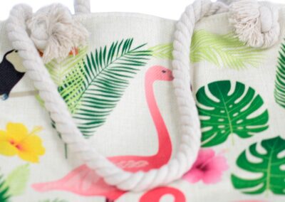 Flamingo Rope Handle Bag