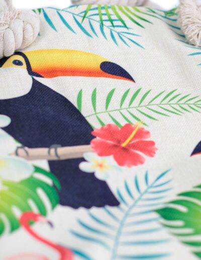 Tropical Toucan Rope Handle Bag