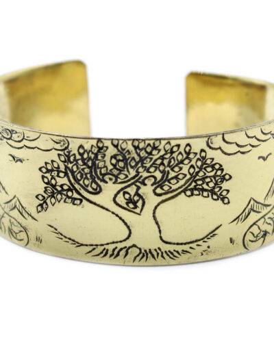 Tree of Life Brass Tibetan Mantra Bracelet