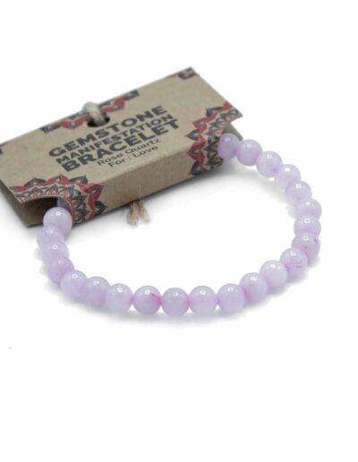 Rose Quartz Love Gemstone Manifestation Bracelet