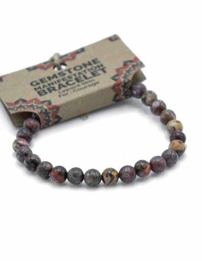 Leopard Skin Courage Gemstone Manifestation Bracelet