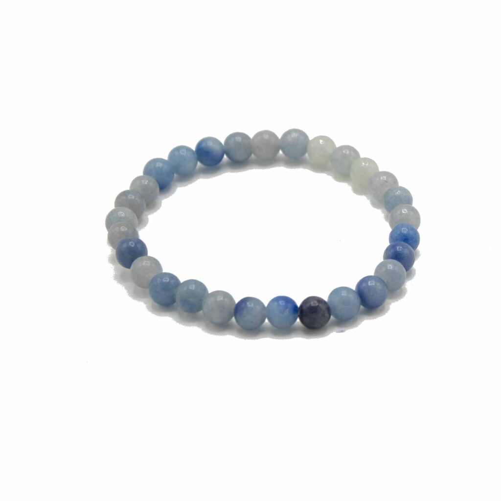 Blue Lace Agate Independence Gemstone Manifestation Bracelet