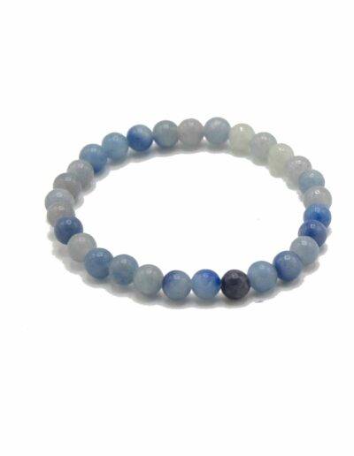 Blue Lace Agate Independence Gemstone Manifestation Bracelet