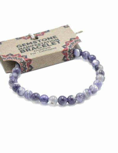 Amethyst Calmness Gemstone Manifestation Bracelet