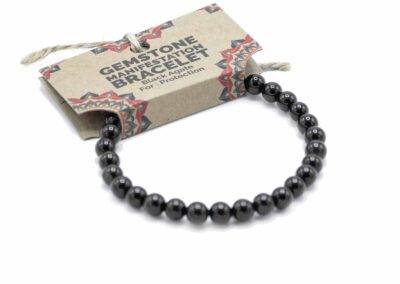 Black Agate Protection Gemstone Manifestation Bracelet