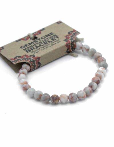 Blood Spider Stone Family Bonds Gemstone Manifestation Bracelet