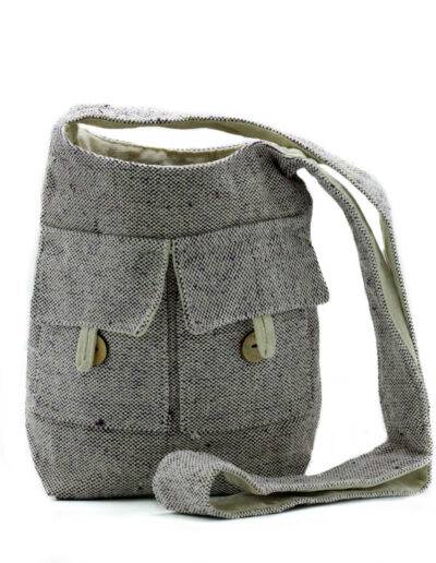 Medium Sized Soft Lavender Natural Tones Two Pocket Bags