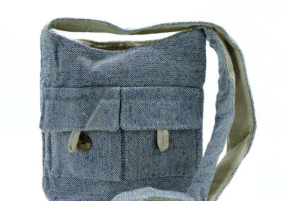 Medium Sized Comp Denim Natural Tones Two Pocket Bags