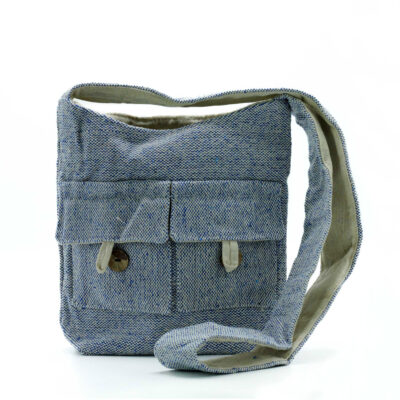 Medium Sized Comp Denim Natural Tones Two Pocket Bags