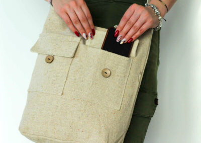 Large Sized Natural Tones Two Pocket Bags