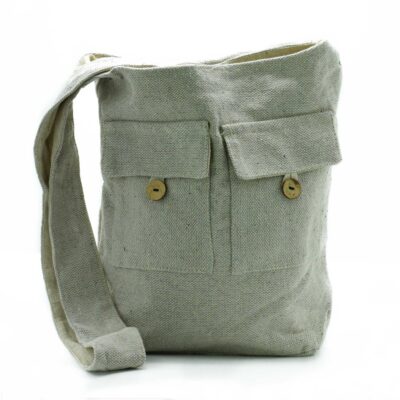 Large Sized Stone Natural Tones Two Pocket Bags