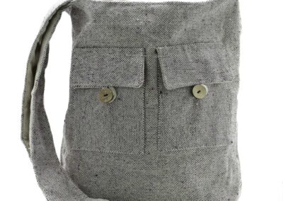 Large Sized Soft Lavender Natural Tones Two Pocket Bags