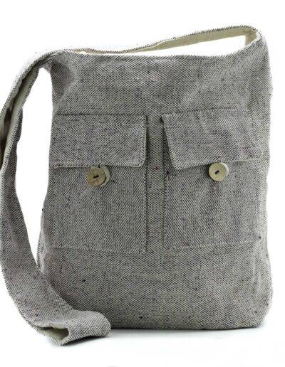 Large Sized Soft Lavender Natural Tones Two Pocket Bags