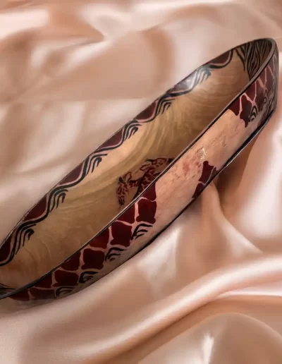 African Giraffe Design Wooden Tray