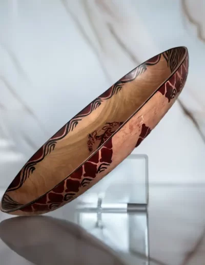 African Giraffe Design Wooden Tray