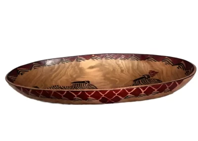 African Zebra Design Wooden Tray