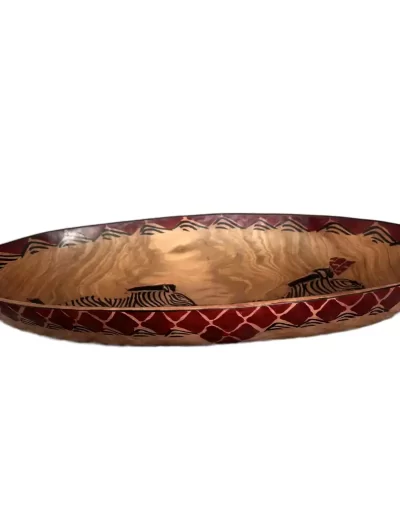 African Zebra Design Wooden Tray