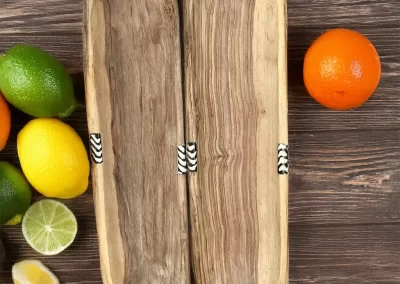 African Stripes Long Wooden Tray